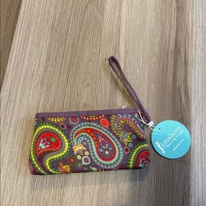 NWT Initials, Inc Ladies Wristlet Clutch Purse